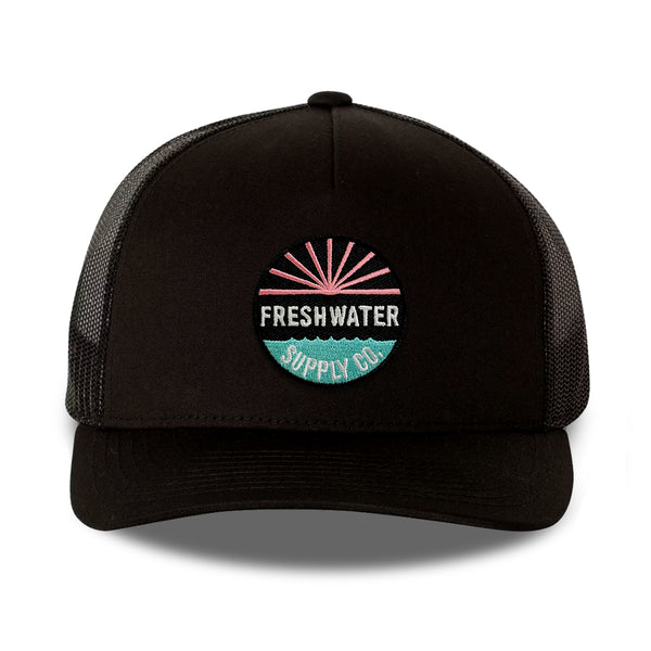 Freshwater Sunset Patch 5-Panel Trucker Cap
