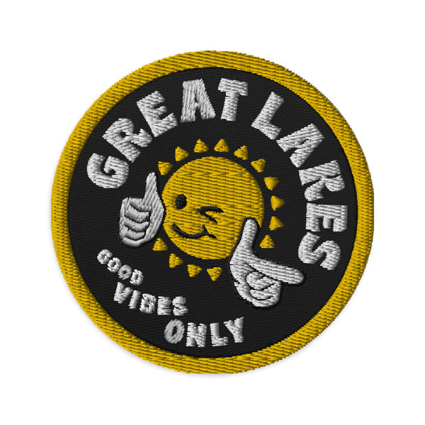Winking Sun Embroidered Patch