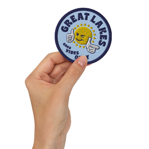 Winking Sun Embroidered Patch