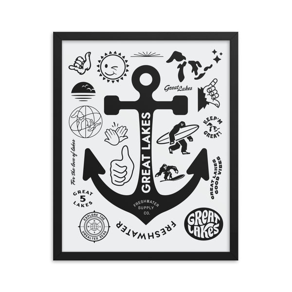 Freshwater Anchor Framed Poster