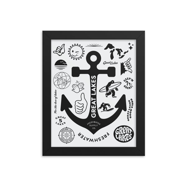 Freshwater Anchor Framed Poster