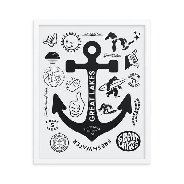 Freshwater Anchor Framed Poster