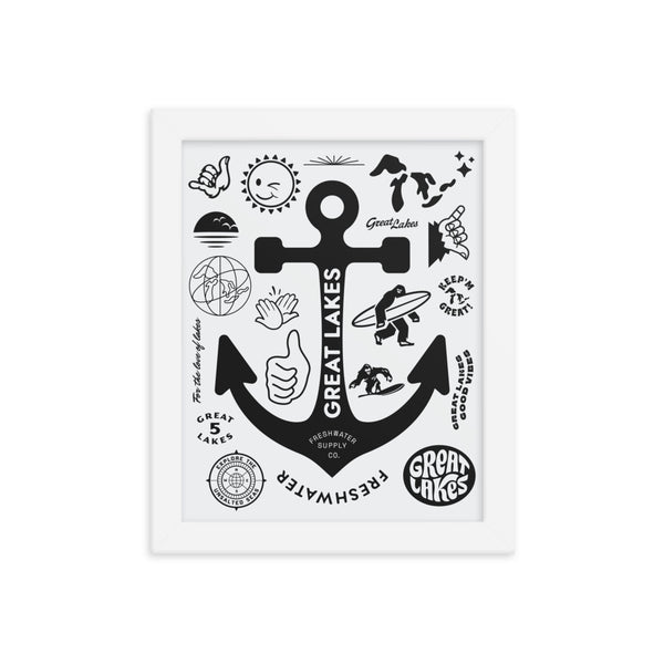 Freshwater Anchor Framed Poster