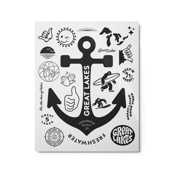 Freshwater Anchor Metal Print