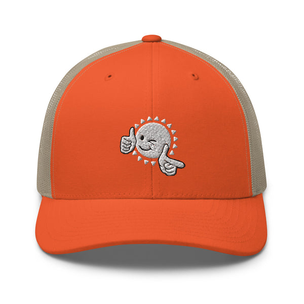 Winking Sun Mid-Profile Trucker Cap