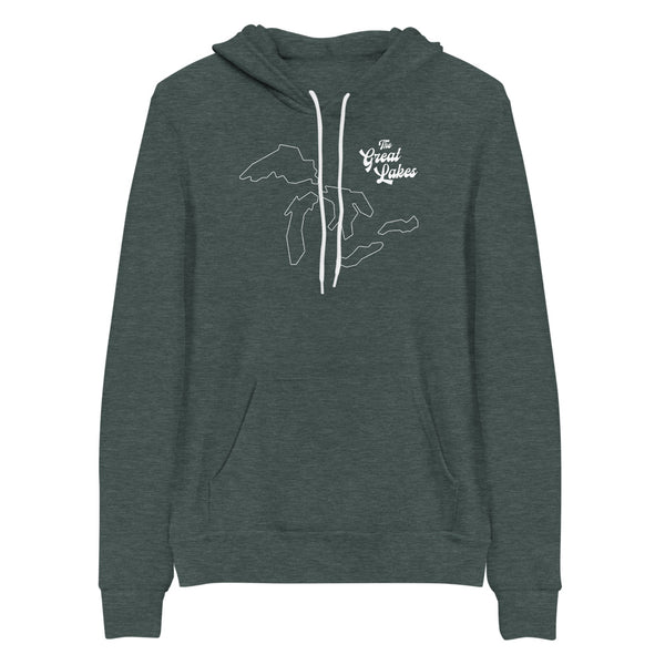 Great Lakes Map Hoodie