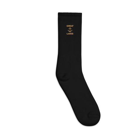 Embroidered Great Lakes Anchor Socks