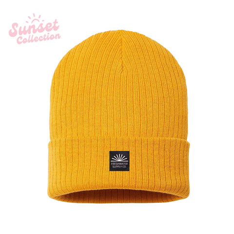 Freshwater Sunset Collection Rib Knit Cap