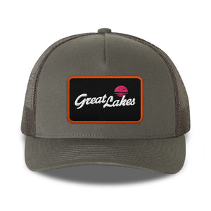 Great Lakes Sunset Patch 5-Panel Trucker Cap