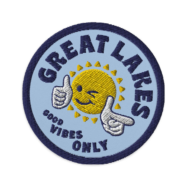 Winking Sun Embroidered Patch